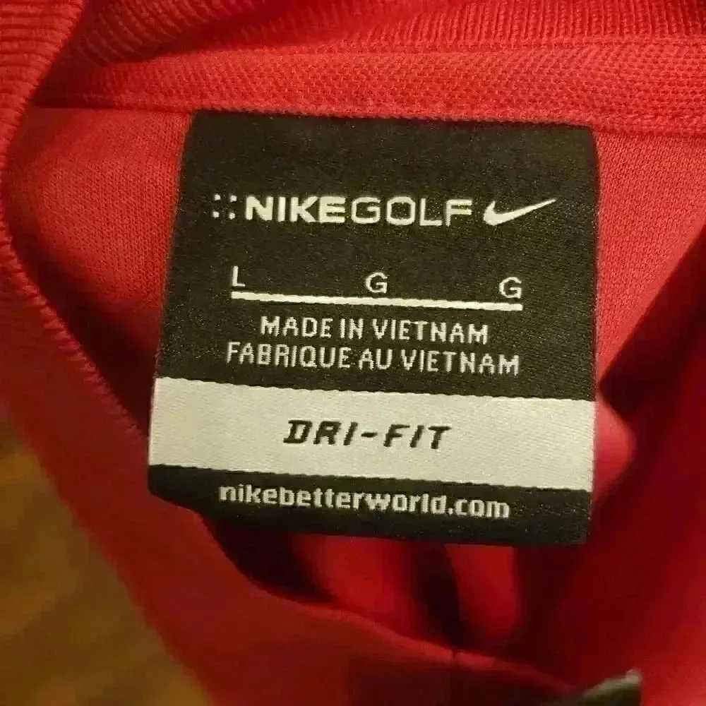 Nike Golf Men's Red Wicking Polo Shirt